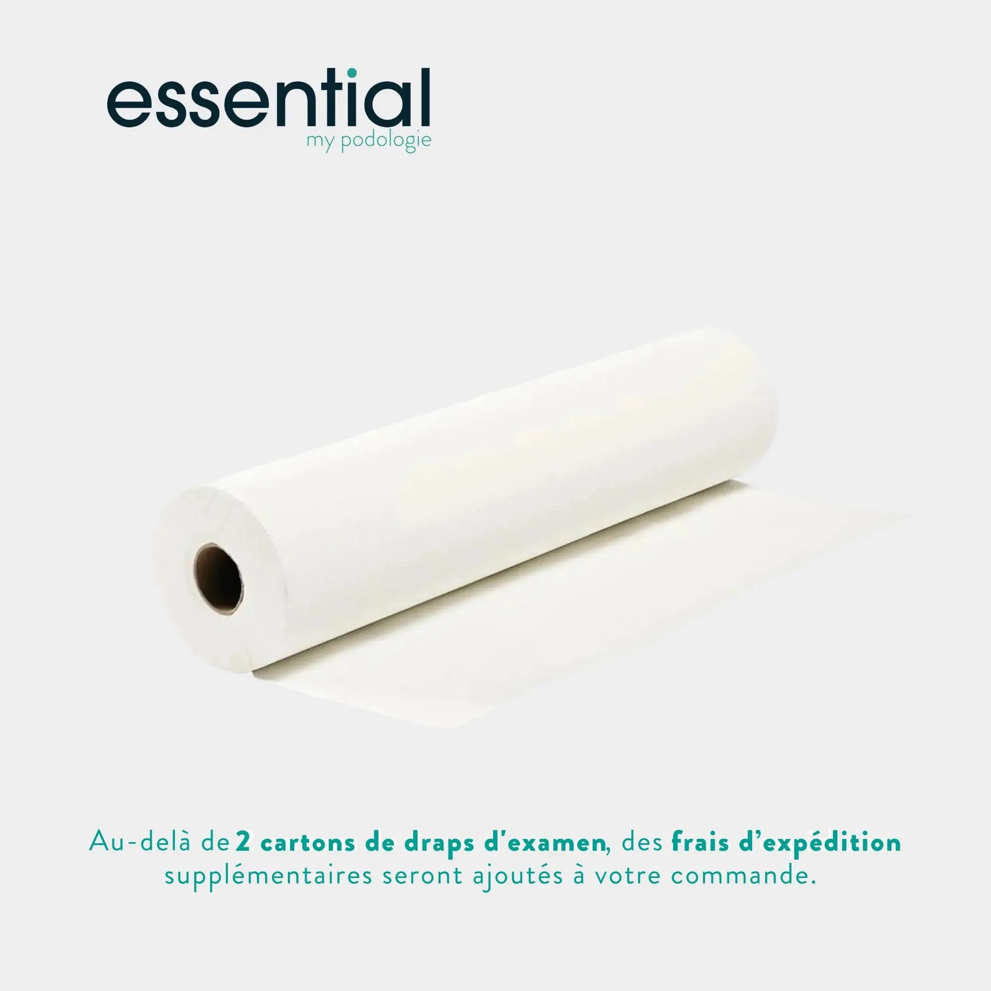 9 rouleaux Draps d'examen blancs - 135 formats - 2 Plis gaufrés Essential 