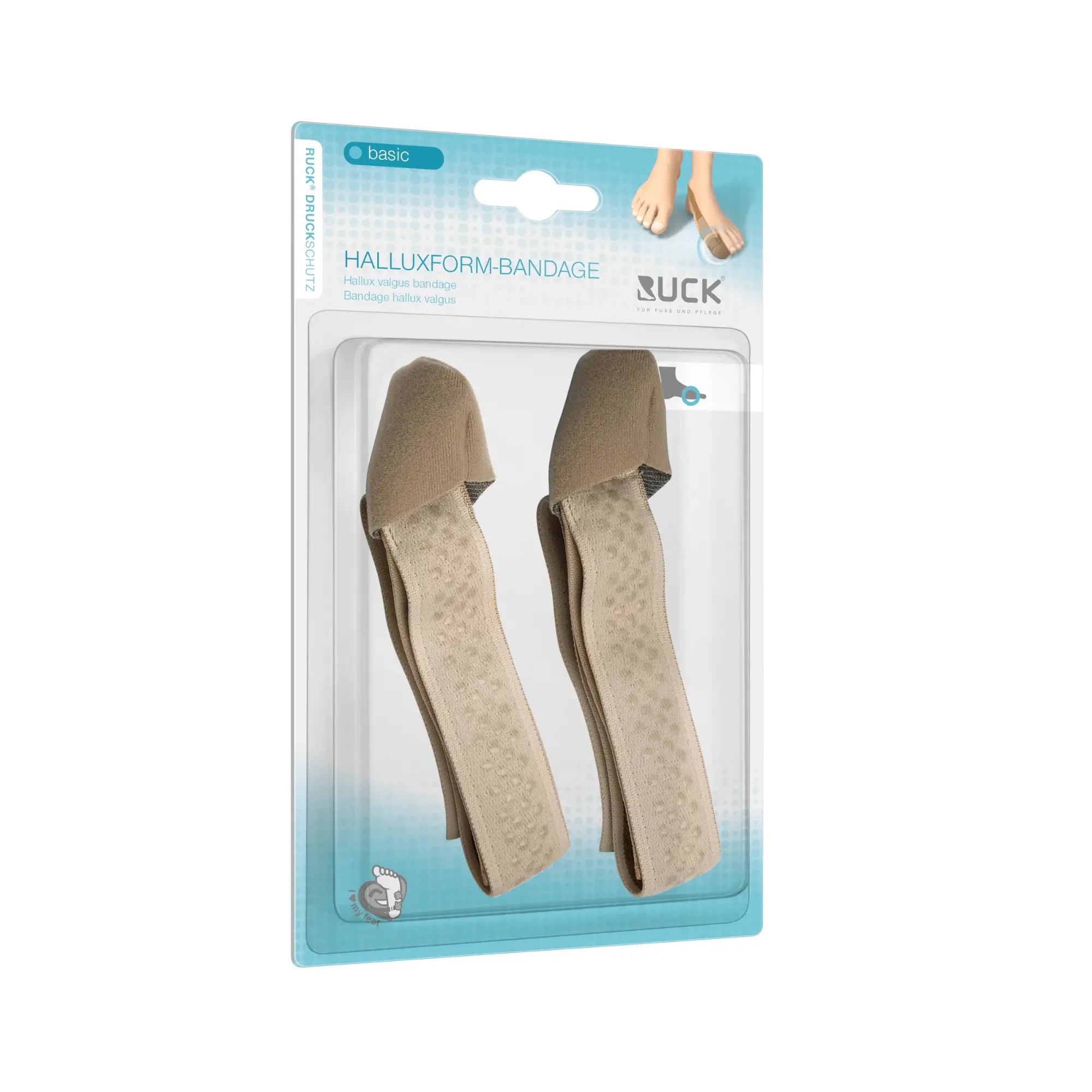 Bandage pour protection contre Hallux Valgus - 2 tailles disponibles - 2 pièces - Ruck - My Podologie