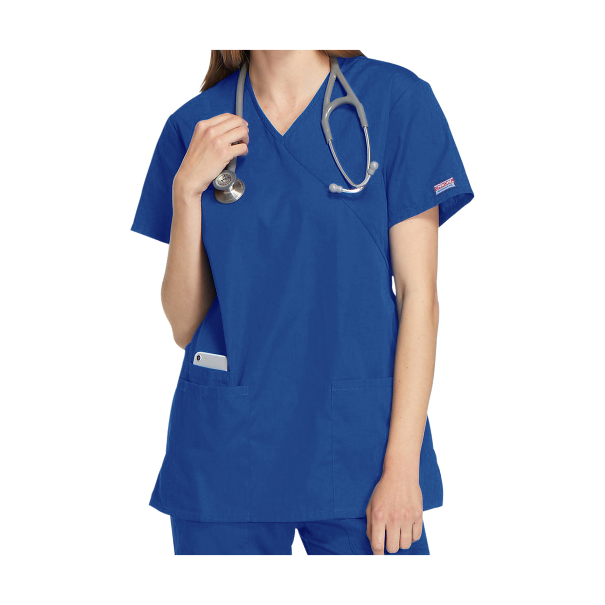 Bayonne - Tunique médicale - Effet cache-coeur  - Manches courtes - Femme - 72 cm - Cherokee Cherokee Authentic Workwear