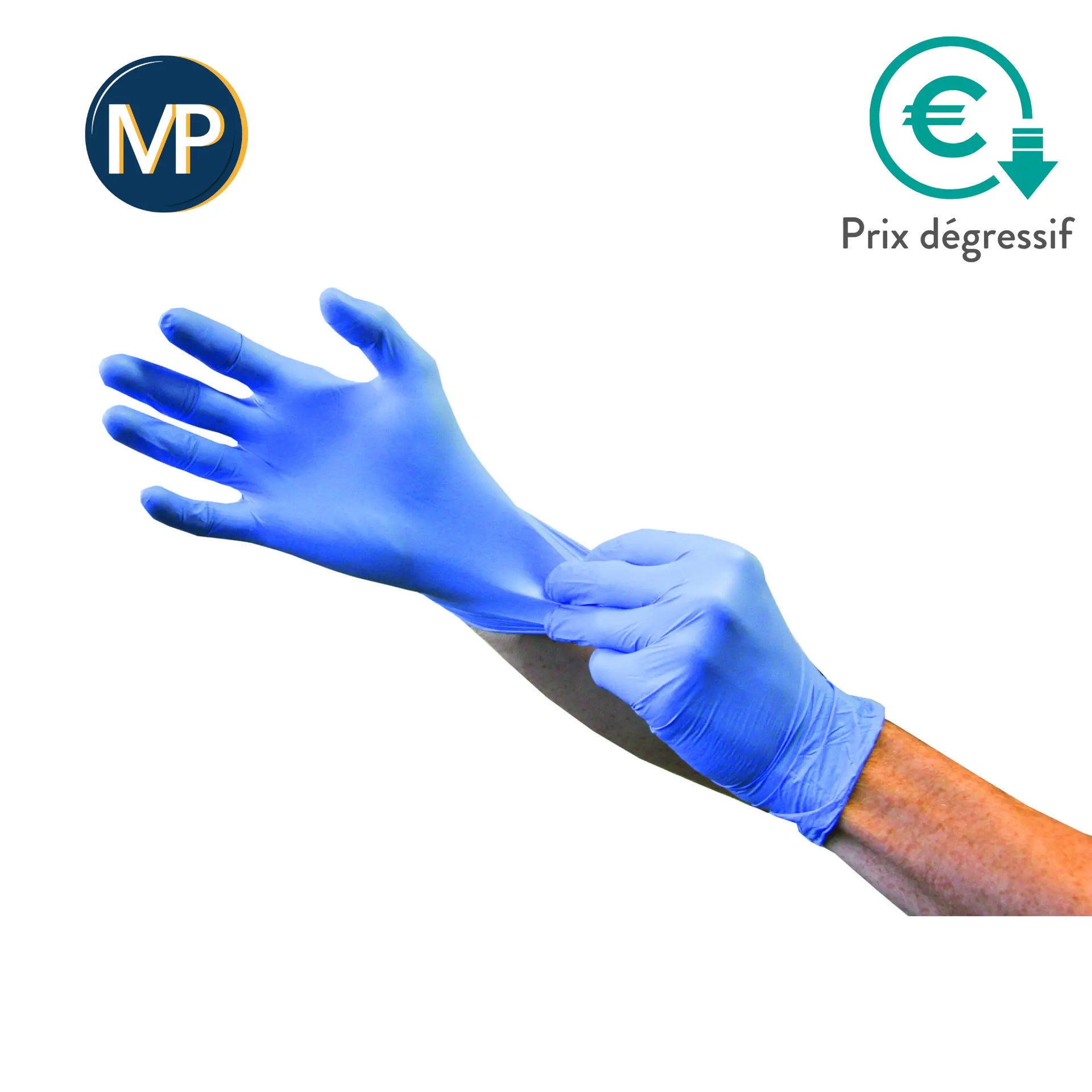 Examination gloves - Nitrile - Powder-free - Ambidextrous - Box of 100 - My Podologie